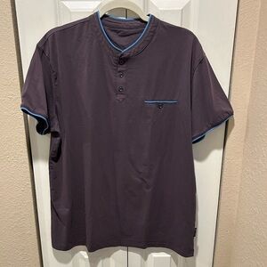 Scott James Men’s T-Shirt Short Sleeve Henley , size M